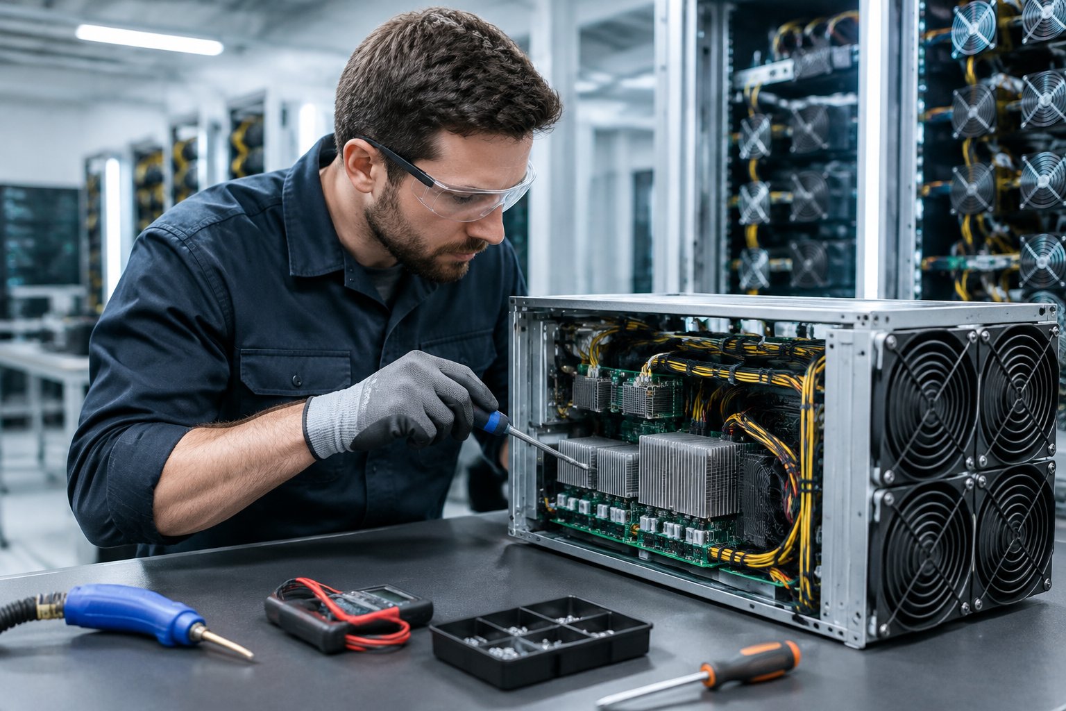 ASIC fleet maintenance for institutional Bitcoin mining operations